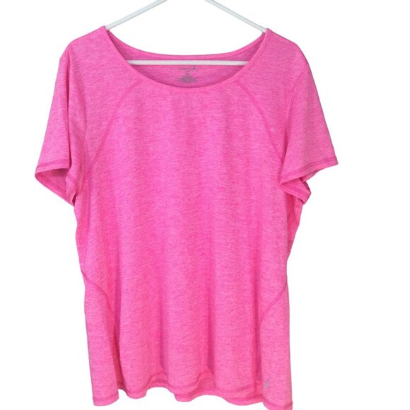 Exertek Womens Short Sleeve Pink Shirt 2XL Polyester XXL Pre-Loved - Picture 5 of 5